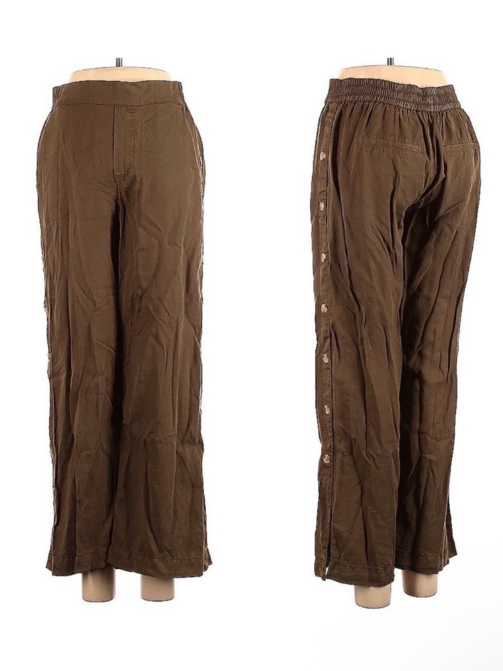NWT PROJECT EVE 100% Lyocell Button Side Wide Leg Pants 28